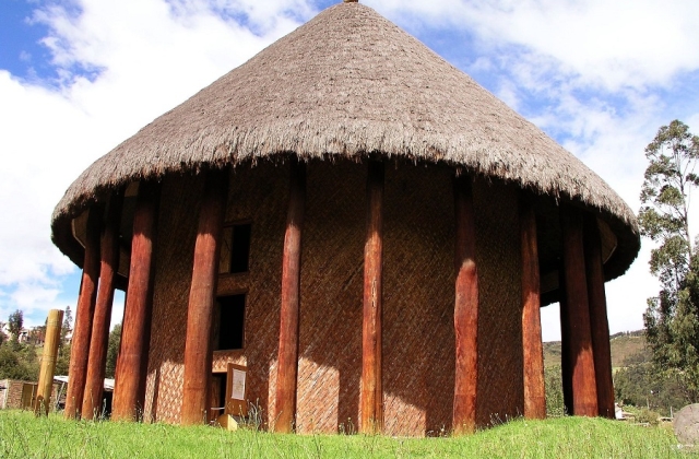 The reconstructed Temple of the Sun located in the Archaeological Museum in 
Sogamoso, Colombia. 
