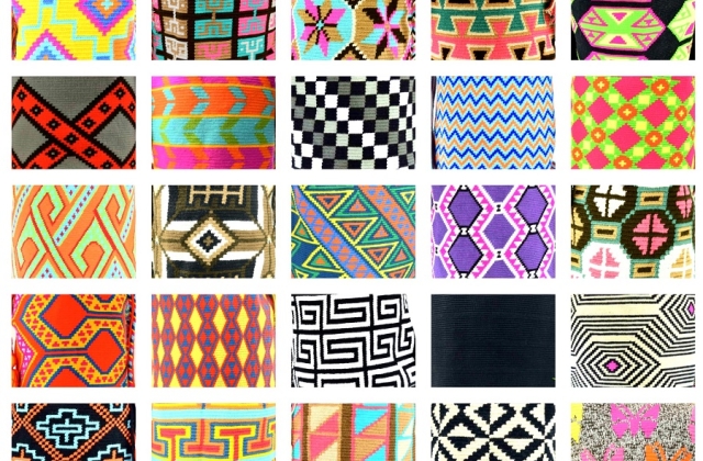 Each Wayuu Mochila pattern is completely custom and unique. No two bags are made alike. Here, you can see some various patterns that oftentimes adorn these handmade bags. 