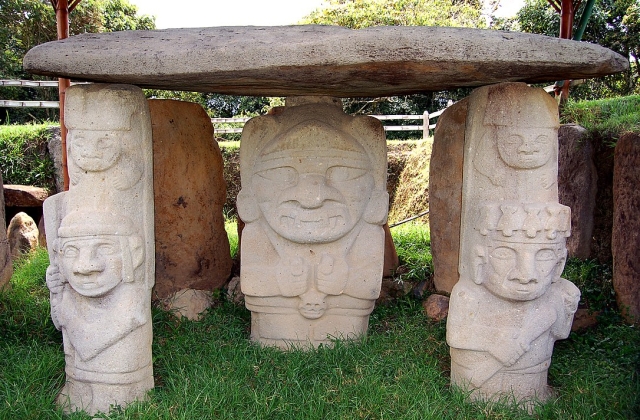 Sculptures in the San Agustin Archaeological Park 