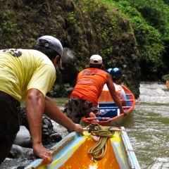 Shooting the rapids along Bumbungan river in Pagsanjan gorge