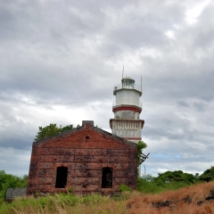 Lighthouse atop Capones Island