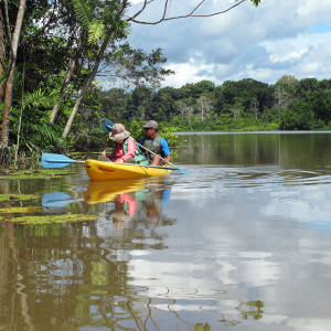 Kayaking in the Amazon