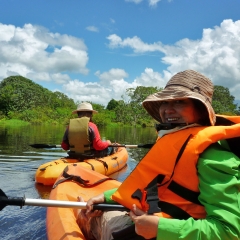 Kayaking in the Amazon