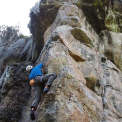 On a 5.10a sport route