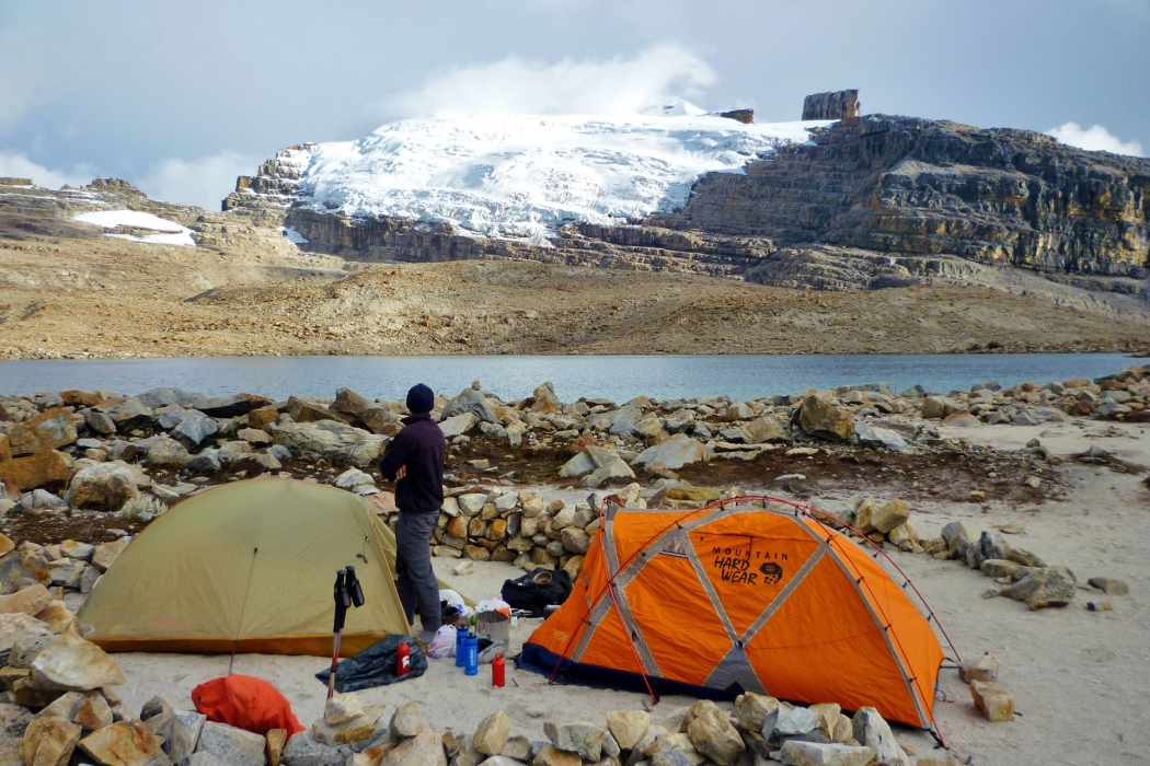 Campamento a más de 4000 metros sobre el nivel del mar