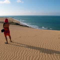 The Taroa Sand Dunes and the Caribbean Sea