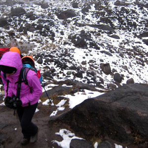 Approaching the Santa Isabel glacier
