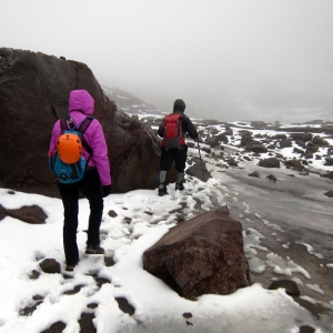 Approaching the Santa Isabel glacier