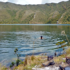 Swimming in the lake