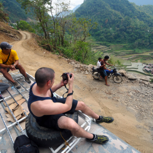 No better way of appreciating the mountain view than riding on top of a jeepney