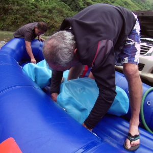 Geeting the raft ready at Tinglayan