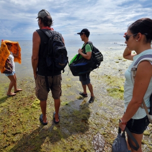 Waiting for the boat at low tide