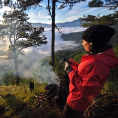 Admiring the sunrise at Maligcong