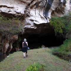 At the entrance of Sagada's underground river