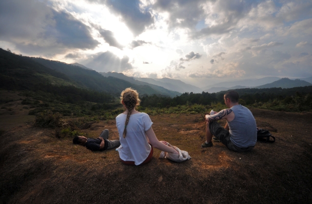 Sunset view at Mt. Ampacao in Sagada