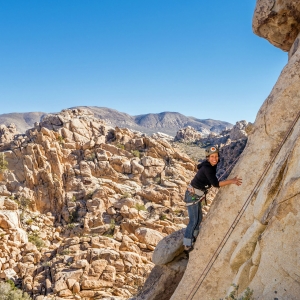 Top roping a 5.10a