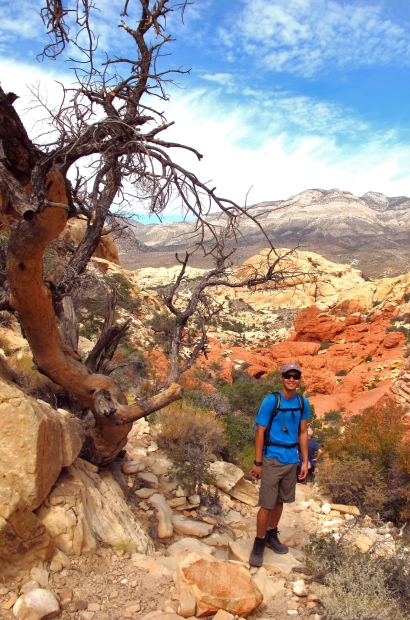 Haciendo senderismo en el Cañón Red Rock