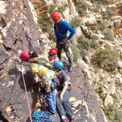 Alistándose para el segundo largo