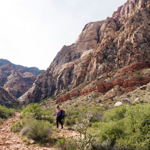 Hiking out after a beautiful day