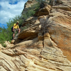 Sección empinada del sendero